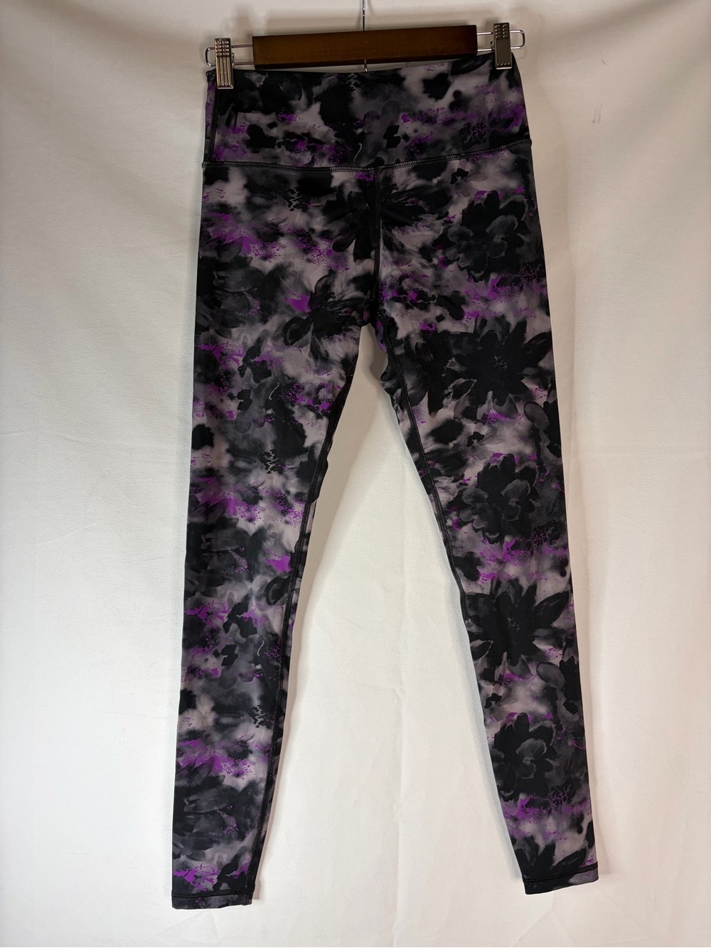 ZYIA Black and Purple Floral Leggings
